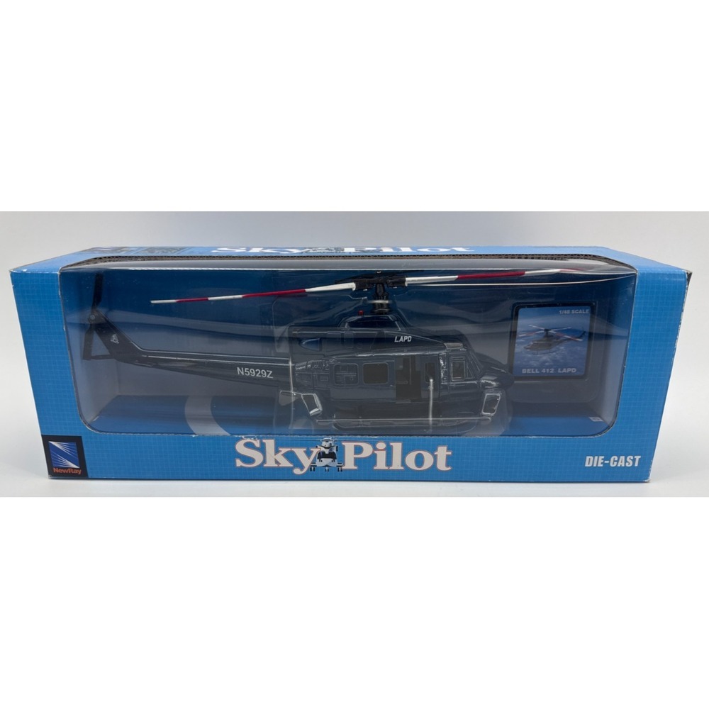 NewRay Sky Pilot 1:48 Bell 412 LAPD Police Helicopter Diecast Model N5929Z